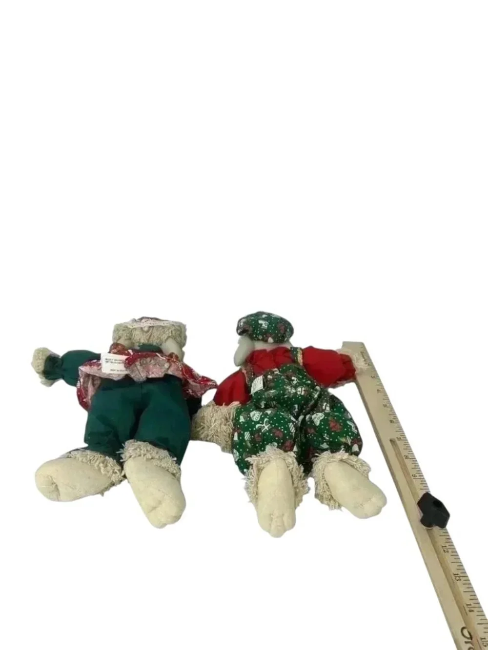 VTG Pair House of Lloyd Christmas Rabbit Dolls Hip & Hop Porcelain Heads